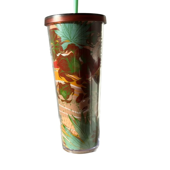 Starbucks Terracotta Desert Cactus Succulent Summer Venti Tumbler 24oz Lid Straw - Picture 2 of 8